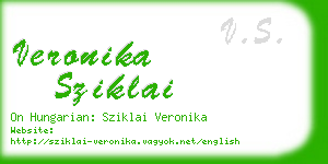 veronika sziklai business card